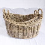 Rattan Export to USA from Indonesia, Basket, Oval with Handle 0120-22-1228 (cover) - Rattan Export To Europe From Indonesia