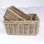 Square Storage, Set Of 2, Natural, Grey Rattan-0120-22-1185 - Rattan Export To USA From Indonesia