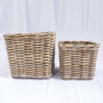 Pot Cover Square Pot, Set of 2-0120-22-1188 - Import Rattan To Europe
