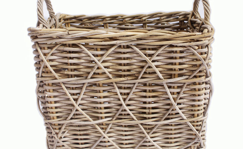 Rattan Export to Europe from Indonesia, Laundry Basket With Handle-0120-22-1235