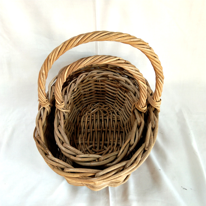Oval Shopping Basket With A Handle, Set of 2-0120-22-1189 (6)
